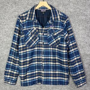 Patagonia Insulated Fjord Flannel Jacket Size Men's Small Organic cotton